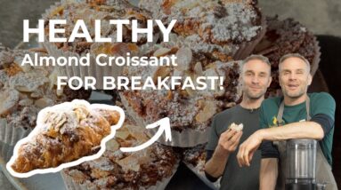 Almond Croissant Muffins | HEALTHIER VEGAN BREAKFAST TREAT