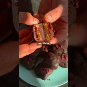 Craving chocolate but want something healthier? These Peanut Butter & Jelly Bites are next-level!