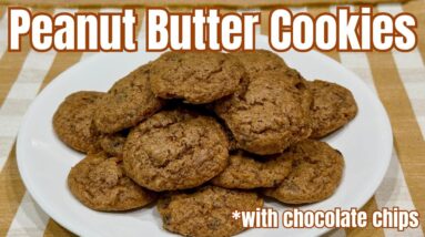 Low Carb Peanut Butter Chocolate Chip Cookies Recipe - No Special Keto Flour Needed