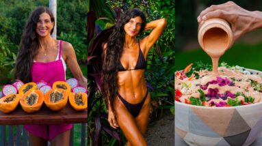 What I Eat in a Day 🌺 Raw Vegan 20+ Years 🌱Jet Lag Reset, Sugarcane Family Roots & Epic Farm Harvest