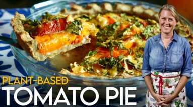 This Plant-Based Tomato Pie is My Favorite Summer Recipe! #vegan #glutenfree #oilfree
