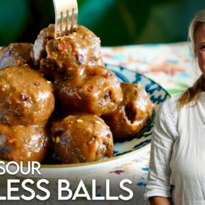 Best Plant-Based Sweet & Sour Meatballs! (Better Than Takeout!)