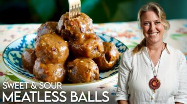Best Plant-Based Sweet & Sour Meatballs! (Better Than Takeout!)