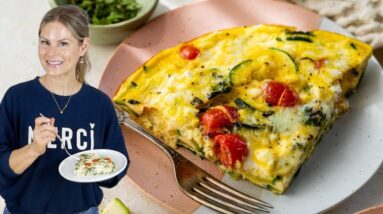 COTTAGE CHEESE FRITTATA with Veggies (Healthy Breakfast Idea!)