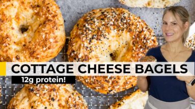 COTTAGE CHEESE PROTEIN BAGELS | easy, healthy, homemade, recipe