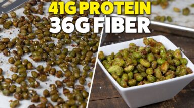 Crispy Dry Roasted Edamame | Cheap, Healthy, High Protein Snack