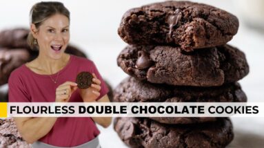 DOUBLE CHOCOLATE CHIP ALMOND BUTTER COOKIES | Soft, Chewy & Delicious