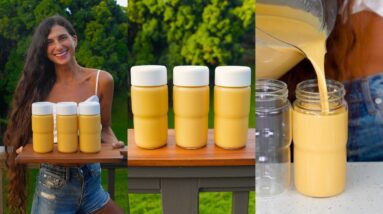 Creamy Mango Coconut Milk 🫨 BEST Raw Vegan Recipe 🥛🥭 Easy Homemade, Sweet, Dairy-Free & Cruelty-Free