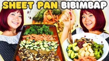 EASY SHEET PAN BIBIMBAP RECIPE! Korean Mixed Rice