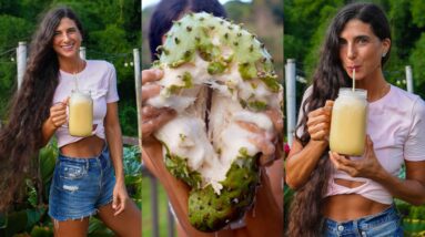 Juicing a 10 POUND Soursop! 🍍 2-Ingredient Healing Remedy 🌱 Anti-Carcinogenic & Anti-Inflammatory