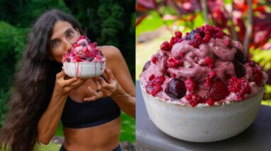 Best Raw Vegan Banana Nice Cream 🍌22g Protein Post Workout Meal 🏋🏽‍♀️ Easy Breakfast or Lunch Recipe