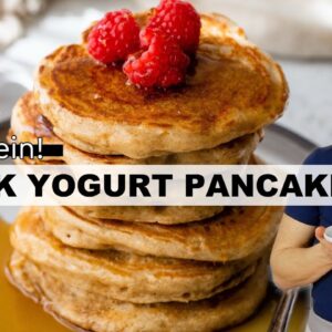 GREEK YOGURT PROTEIN PANCAKES | No protein powder needed!