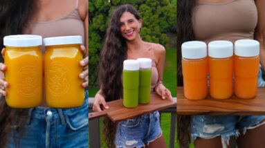 3-Ingredient Juicing Recipes for Improved Health, Digestion, Bloating, Weight-loss & Inflammation 🍊🍍
