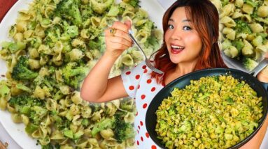 HEALTHY DINNER IN 20 MINUTES: Vegan Broccoli Pasta Recipe 🥦