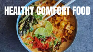 Healthy Vegan Comfort Food: Coconut Lime Noodle Soup with Sticky Tofu