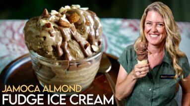 I Recreated My Favorite Ice Cream: Vegan Baskin-Robbins Jamoca Almond Fudge! #dairyfree #sugarfree