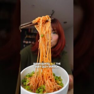 LAZY 5 MINUTE KOREAN COLD NOODLES! #vegan