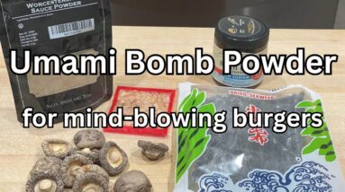 Umami Powder for Beefier Burgers, Savory Soups, and Flavor Packed Veggies