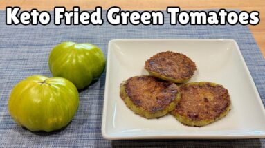My New Keto Breading Method with Fried Green Tomatoes