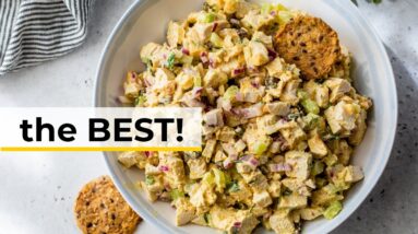 Protein-Packed CURRY CHICKEN SALAD with Greek Yogurt | easy, healthy lunch idea!