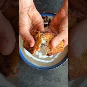 A bowl of comfort 🍄‍🟫 Melt-in-your-mouth mushroom soup topped with crispy charred oyster mushrooms