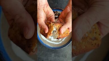 A bowl of comfort 🍄‍🟫 Melt-in-your-mouth mushroom soup topped with crispy charred oyster mushrooms