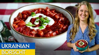 An Authentic Taste of Ukraine: The BEST Plant-Based Borscht 🇺🇦 #vegan #oilfree