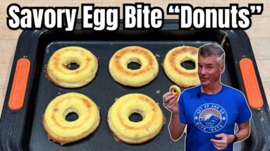 Three Ingredient Savory 1g Carb Protein "Donuts" - Grab and Go Breakfast or Snack