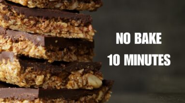 No-Bake Granola Bars in 10 Minutes - Healthy Plant-based Snack