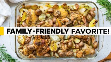 ONE-PAN BAKED CHICKEN and POTATOES | Healthy + Easy Meal Prep Recipe