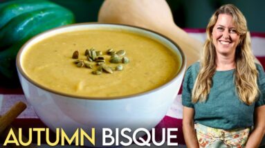 You Won't Believe This Creamy Autumn Bisque is 100% Plant-Based! #vegansoup