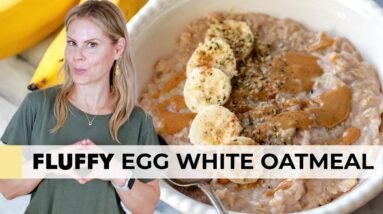 Protein Oatmeal with Egg Whites | Microwave & Stovetop (no powders!)