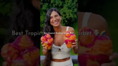 Tropical Rainbow Sorbet 🍨🌈✨ Best Raw Vegan Ice Cream Recipe!