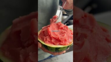 Refined sugar free watermelon sorbet!