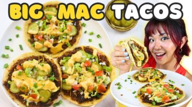 SMASH BURGER TACOS | Vegan BIG MAC TACOS Recipe (NO MEAT ALTERNATIVES)