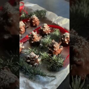 These Healthier Chocolate Pinecones are packed with fibre, and are a brilliant healthier treat!
