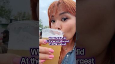 What I ate at the World’s Largest VEGAN FESTIVAL! #shorts