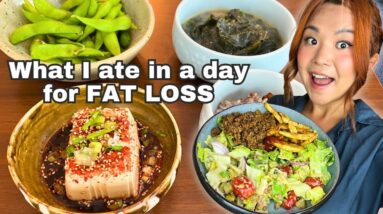WHAT I ATE IN A DAY vegan, high protein, weight loss friendly