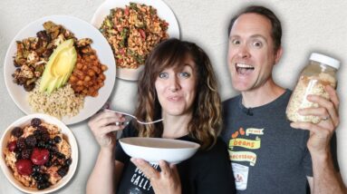 What I Eat In A Day LAZY Prep! / PLANT BASED + OIL FREE