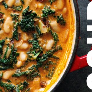 Creamy Tuscan Bean Soup - EASY CHEAP VEGAN RECIPE