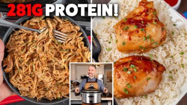 HOT Honey Garlic Chicken | CHEAP & EASY 10 Minute Slow Cooker Meal Prep!