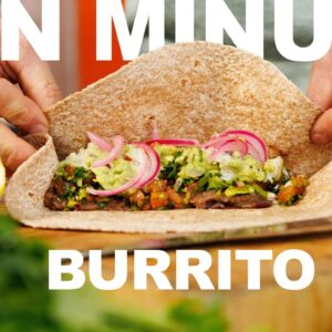 EASY VEGAN BURRITO in 10 MINUTES!