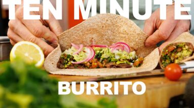 EASY VEGAN BURRITO in 10 MINUTES!
