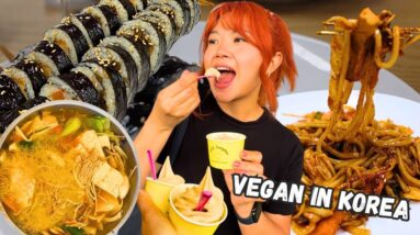 WHAT I ATE IN KOREA 🇰🇷 as a VEGAN 🌱 (Buddhist TEMPLE STAY & DMZ Tour!) Korea Group Trip VLOG Part 2