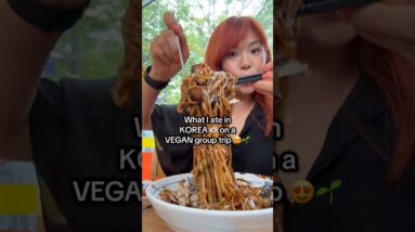 What I ate as a KOREAN VEGAN in KOREA! 🇰🇷 #shorts
