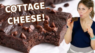 FUDGY COTTAGE CHEESE BROWNIES | rich, thick,  protein-packed!