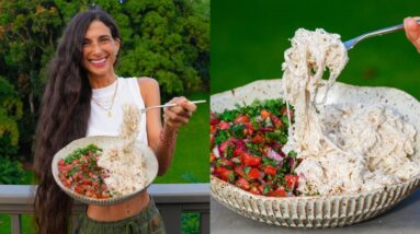 I Can’t Stop Eating This Raw Vegan Fettuccine 😭 (My Favorite Sauce)