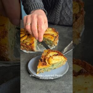 This Triple Layer Pesto Potato Pie is INSANE 😍☘️