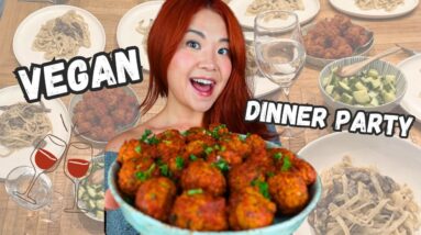 VEGAN DINNER PARTY: Easy Vegan Recipes I Made ❤️